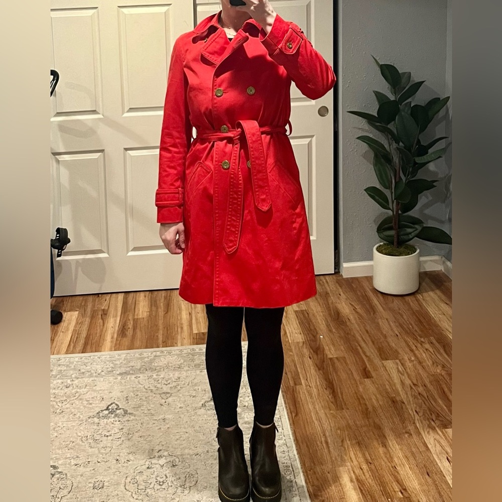 Classic Red Coach Trench coat